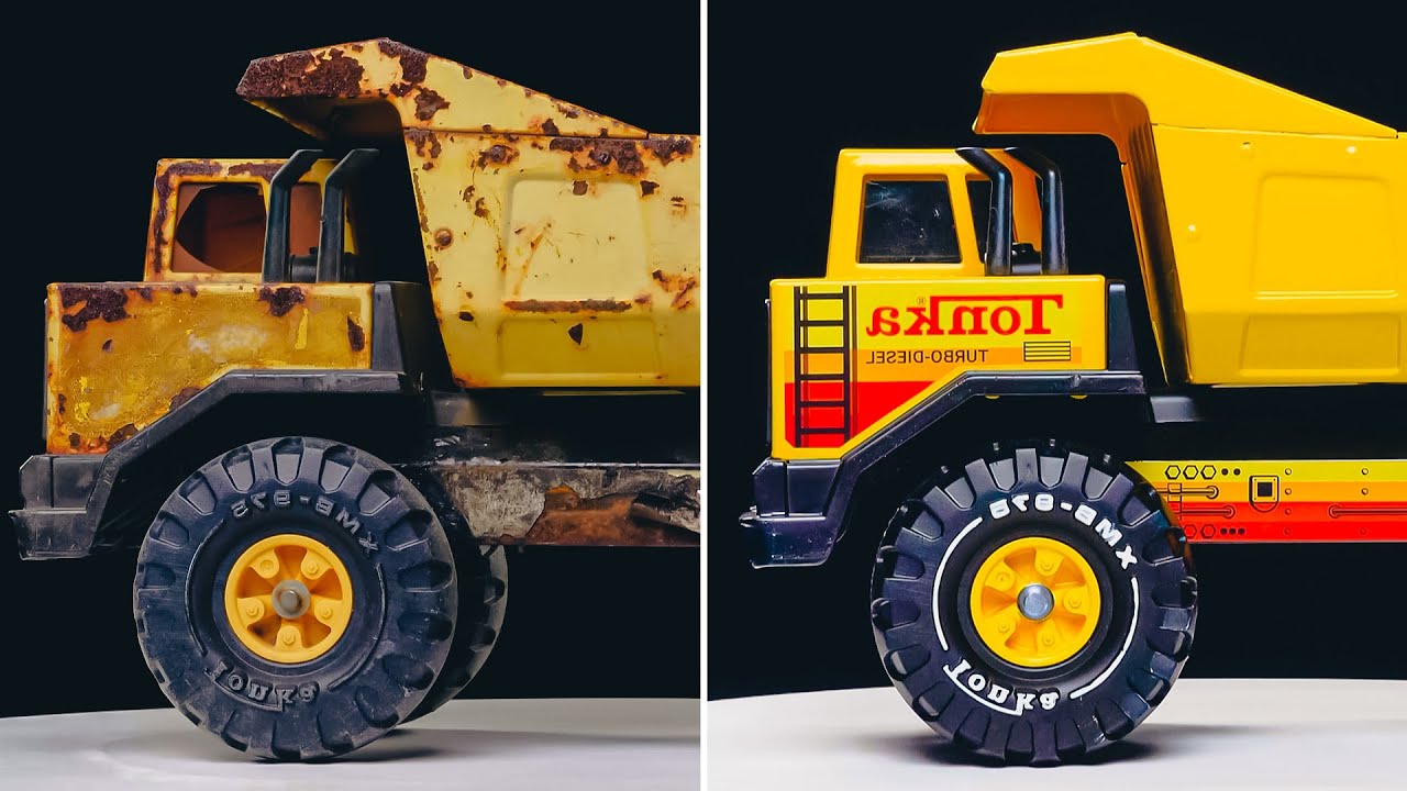 Восстановление старого и ржавого грузовика Tonka - Проект восстановления смотреть онлайн