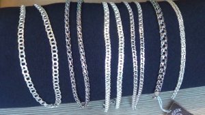 Виды плетения цепи бисмарк, серебро