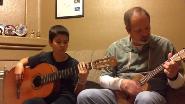 (Nick and dad unplugged) Bruno Mars Locked out of heaven Cover смотреть онлайн