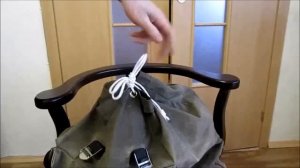 Завязывание рюкзака эскимосской петлей