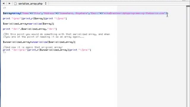 php Tutorial for Beginners 56 Serialization смотреть онлайн