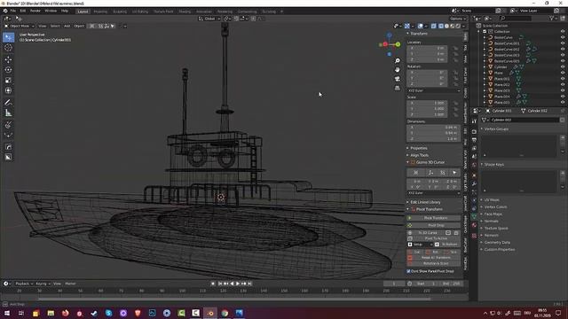 73.Blender Low Poly. Germany Submarin WWII смотреть онлайн