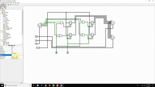 4 Bit Register File in Logisim смотреть онлайн