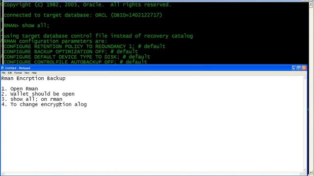 RMAN Encryption Backup - Transparent Mode смотреть онлайн