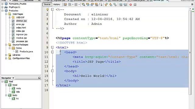 Ejercicio con JSP, ArrayList, Sesiones, Request, Response. смотреть онлайн
