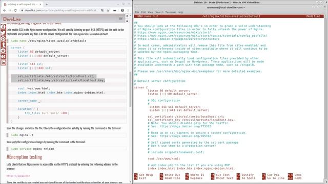 Adding a self-signed SSL certificate to Nginx on Debian/Ubuntu смотреть онлайн