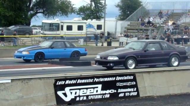 1990 Ford Mustang 5.0 Vortec Supercharged 331 1/4 Mile DRAG RACING Byron Dragway смотреть онлайн