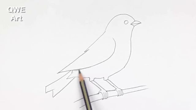 Simple Bird Drawing | Easy Pencil Sketch and Shading #drawing смотреть онлайн
