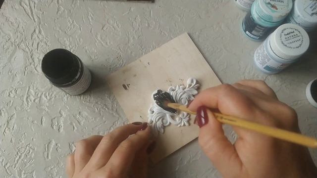 МК Декор плиток своими руками для начинающих.Как сделать красивые трещины. Отливки. смотреть онлайн