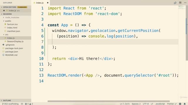 4.4 Getting a Users Physical Location | Modern React with Redux [2019 Update] смотреть онлайн