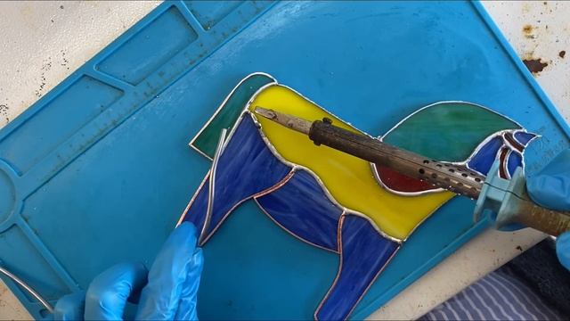 Пайка витража в технике Тиффани. смотреть онлайн