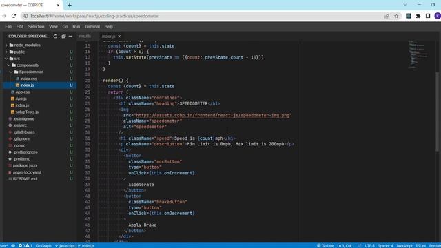 CODING PRACTICE 4 | SPEEDOMETER | REACT JS | CCBP 4.O | CCBP смотреть онлайн