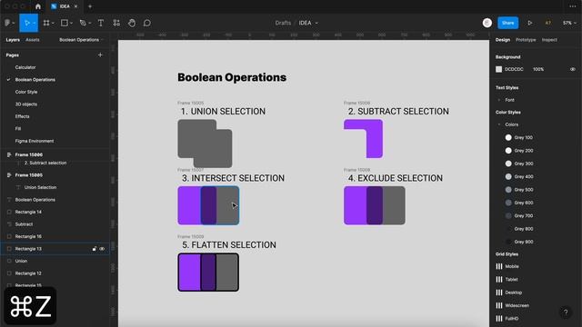 Figma Boolean Operations (Union, Subtract, Intersect, Exclude and flatten) | Figma Master Class смотреть онлайн