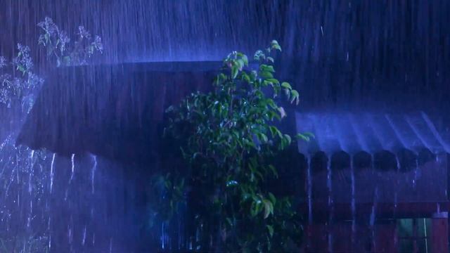 Быстро засните под проливным дождем на крыше из гофрированного железа и под раскаты грома. смотреть онлайн