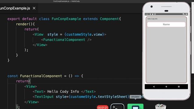 React Native: Functional Component #9 | React Native Tutorial in Hindi | हिंदी में смотреть онлайн