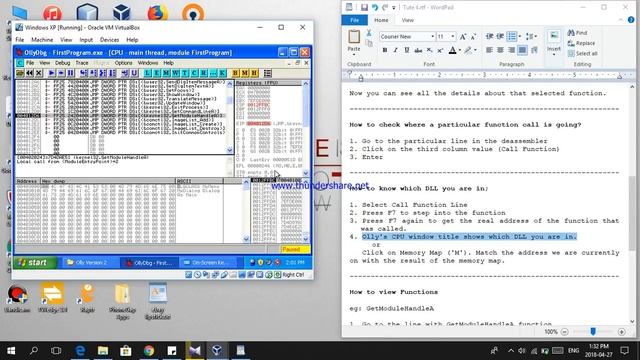 Tutorial 4 - How to use OllyDBG - Use of DLL смотреть онлайн
