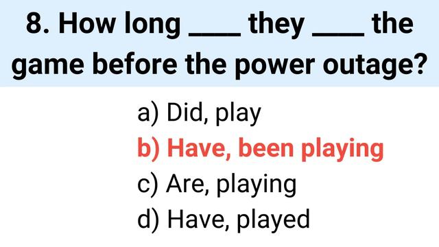 Present Perfect Continuous | Grammar Quiz |语法|व्याकरण| ไวยากรณ์ |gramatika|gramática|문법|IELTS|TOEFL смотреть онлайн