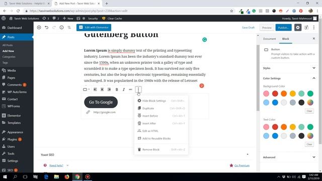 How to make WordPress Gutenberg Button Open Up in a New Tab смотреть онлайн