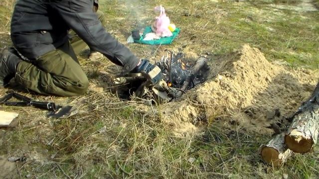 Обогрев палатки дедовским способом №3 Tent heating in the old-fashioned way #3 смотреть онлайн