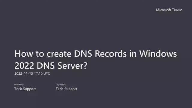 How to create DNS Records in Windows 2022 DNS Server? смотреть онлайн