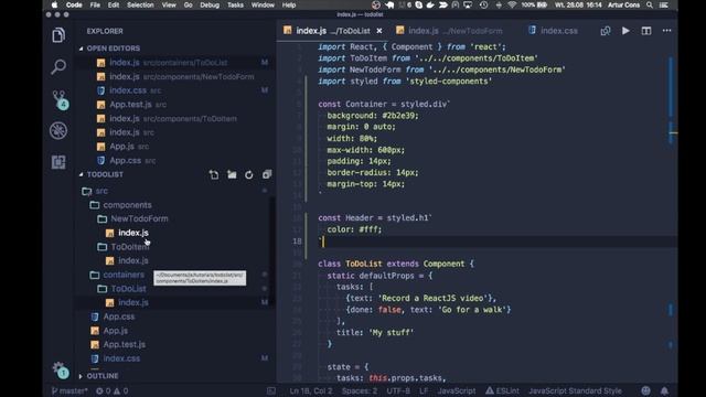 Podstawy ReactJS #5 - Styled components смотреть онлайн
