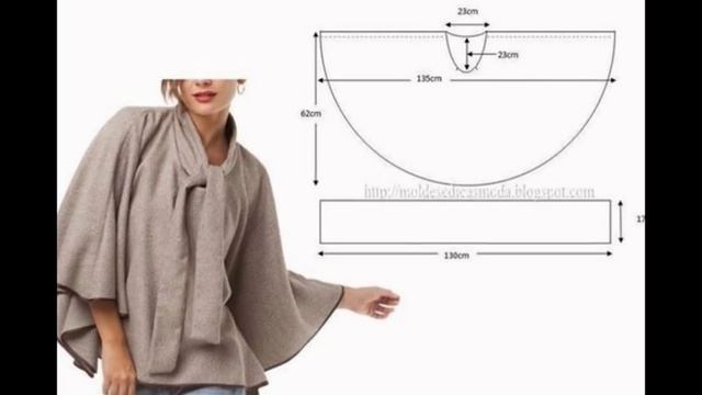 Шью и крою накидки-пончо к весне смотреть онлайн