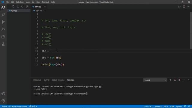 Python Tutorial | Type Conversion | Part-6 [2020] смотреть онлайн