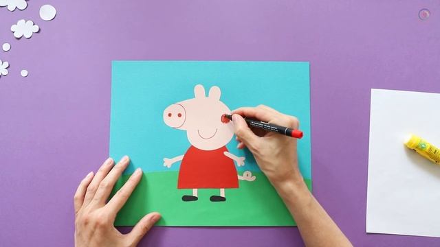 Peppa Pig / Activité manuelle pour les enfants. Свинка Пеппа / Аппликация из цветной бумаги. смотреть онлайн