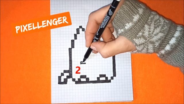 Как рисовать по клеточкам Кот Пушин Валентинка Тик Ток How to Draw Cat Valentine Tik Tok Pixel Art смотреть онлайн