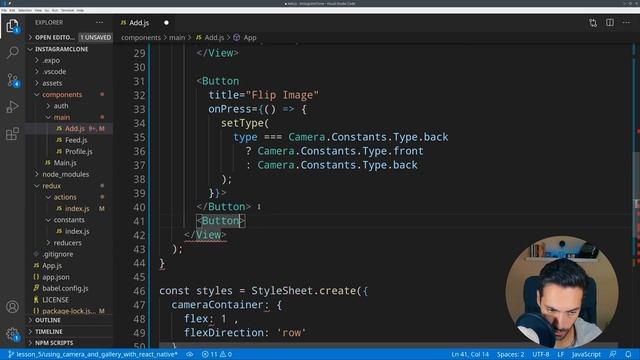 How to build an INSTAGRAM Clone app - #5 - Using Camera And Image Gallery With React Native смотреть онлайн