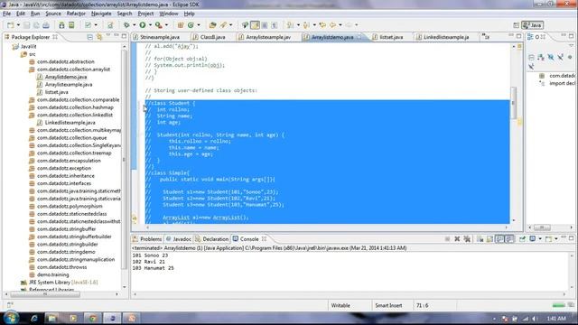 28.Introduction to List in java collections with its types and example смотреть онлайн