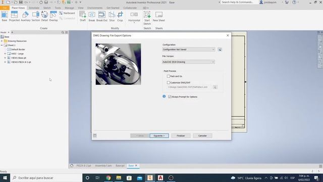 Exportar un perfil de Autodesk inventor a AutoCAD para corte laser смотреть онлайн