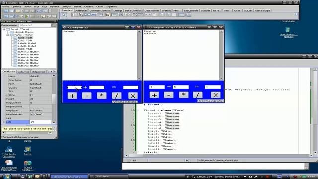 Lazarus Программирование на языке Паскаль p1 e4 Калькулятор смотреть онлайн