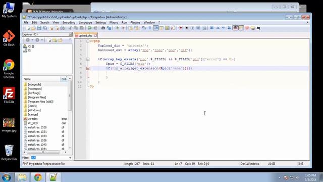 HTML 5 Video Tutorial - Lecture 40 - Image Uploader - PHP upload file Part - A смотреть онлайн