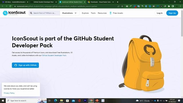 How To Get Free Iconscount To Download Different Icons | GitHub Student Developer Pack смотреть онлайн