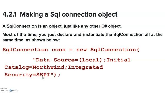 SQL connection object смотреть онлайн
