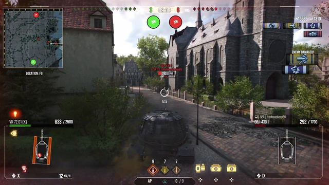 WoT Console - VK 72.01 (K) - 10,2k dmg смотреть онлайн