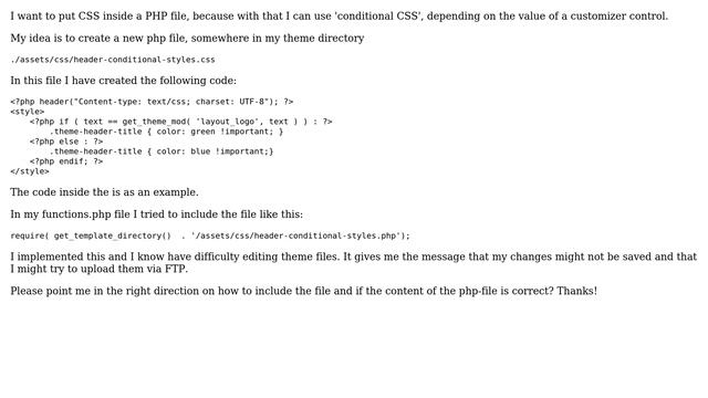 Wordpress: Put CSS inside a PHP file and include it the right way смотреть онлайн