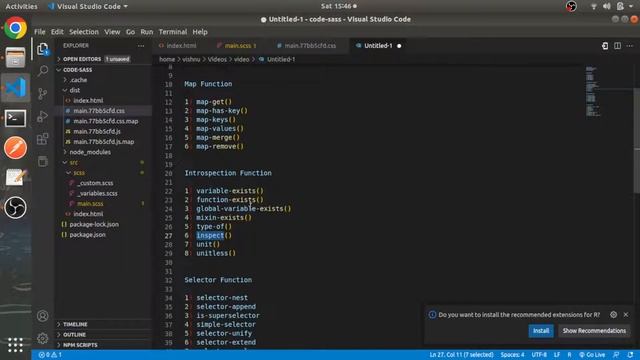 Map, Introspection, Selector & Color Function | #6 | Sass Tutorial in Hindi смотреть онлайн