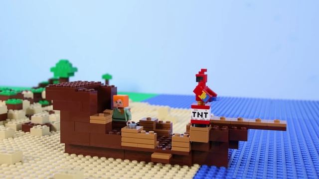 LEGO Minecraft Pirate Ship Attack STOP MOTION LEGO Minecraft: Steve's House Build | Billy Bricks смотреть онлайн