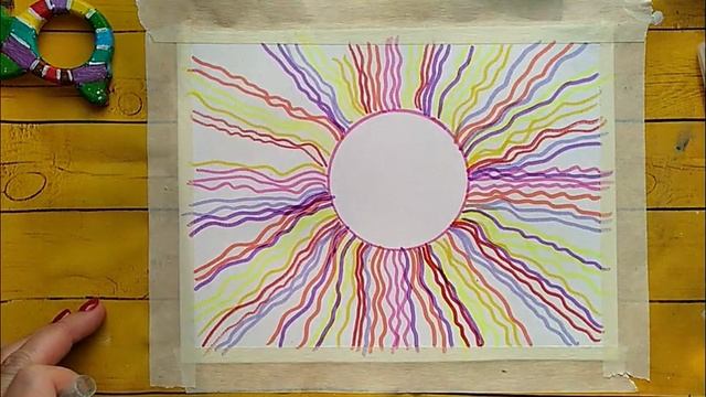 Рисуем весеннее солнышко фломастером. смотреть онлайн