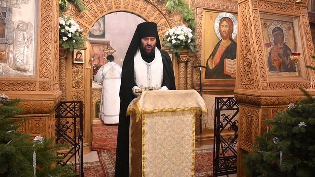 Рождественское послание еп. Сергия зачитал иером. Александр (Гандау) смотреть онлайн