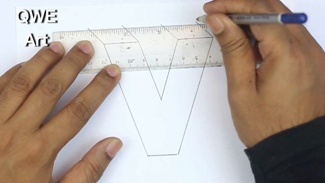 3D Letter Drawing - V смотреть онлайн