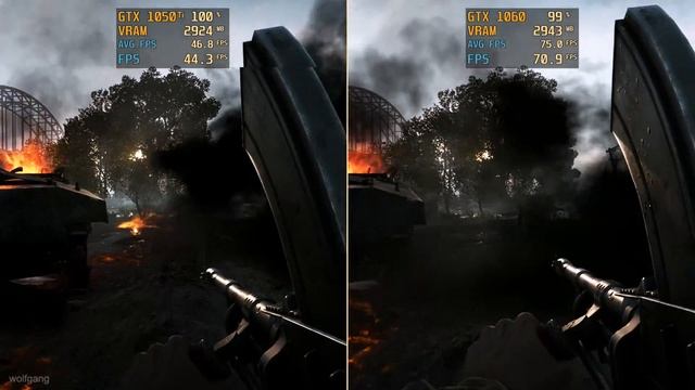 Battlefield V GTX 1050 Ti vs. GTX 1060 смотреть онлайн