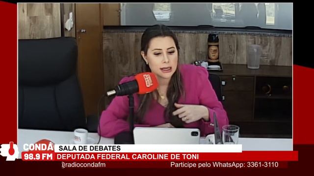 SALA DE DEBATES: com DEPUTADA CAROLINE DE TONI! смотреть онлайн