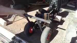 Тележка для перевозки погрузки лодочного мотора в авто,прицеп.