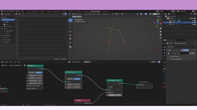 Resample Curve Node -- Geometry Nodes -- Learning Blender смотреть онлайн