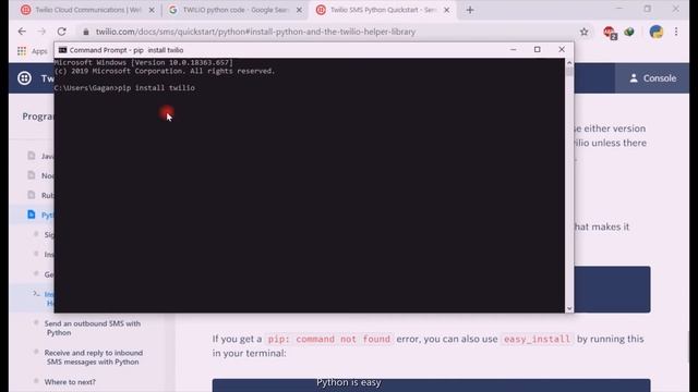 #pythonSMS Send SMS using Python hindi step by step смотреть онлайн