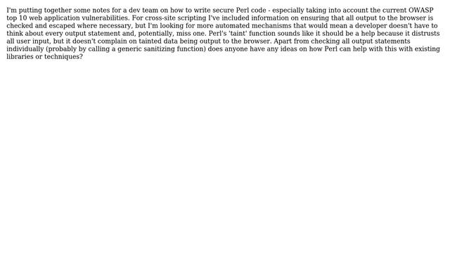 Software Engineering: Checking for cross-site scripting vulnerabilities in Perl web applications смотреть онлайн