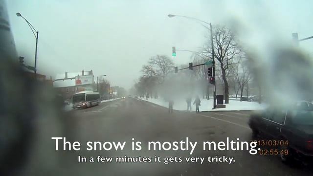 Riding Scooter in CHICAGO Winter storm 3/'13 смотреть онлайн